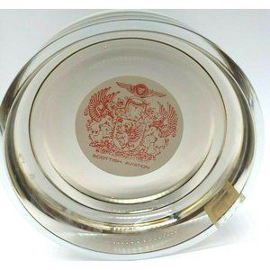 CG Caithness Glass Scottish Aviation 4" Paperweight Bowl